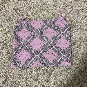 purple bandana pacsun top